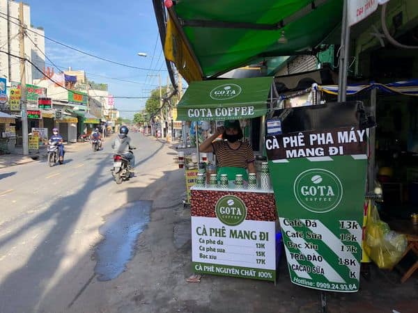 xe coffee take away lắp ráp