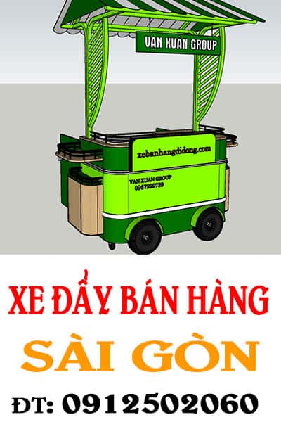 mẫu xe đẩy bán hàng take away đẹp